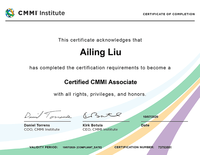 CMMI V2.0-ATM最新證書(shu) -圖片(圖3)