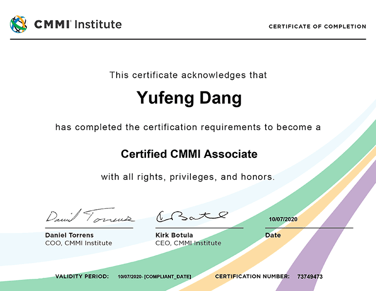 CMMI V2.0-ATM最新證書(shu) -圖片(圖1)
